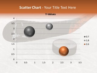A Hockey Goalie's Hockey Stick And Puck On The Ice PowerPoint Template