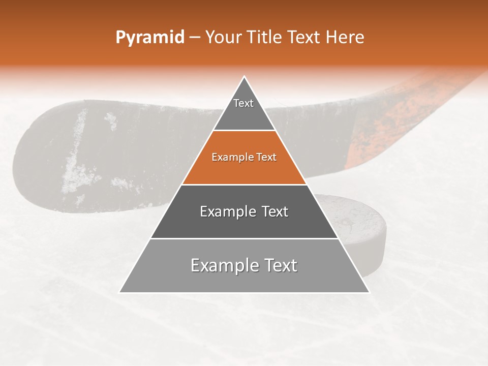 A Hockey Goalie's Hockey Stick And Puck On The Ice PowerPoint Template
