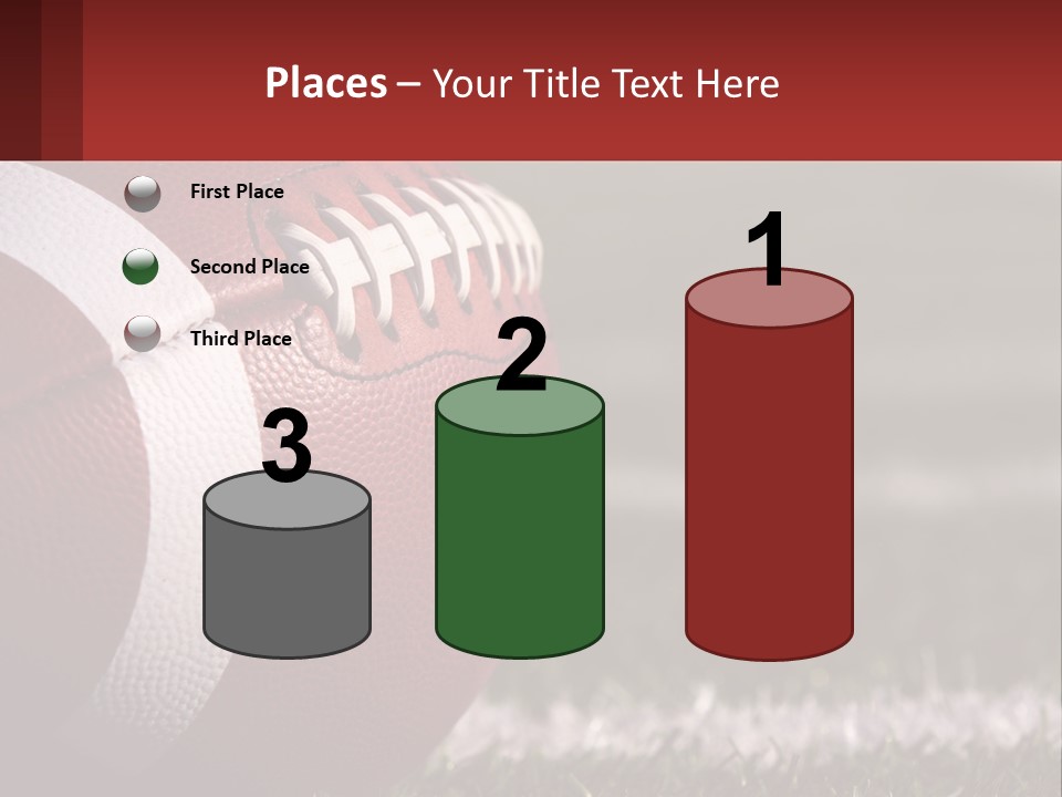 A Football Sitting On Top Of A Field PowerPoint Template