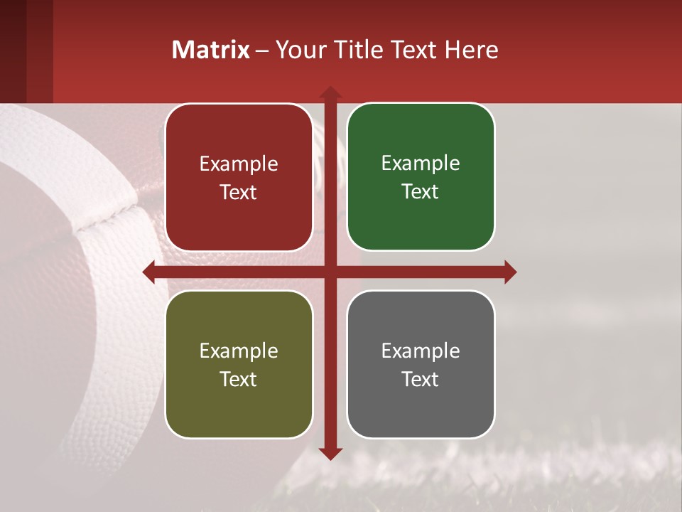 A Football Sitting On Top Of A Field PowerPoint Template