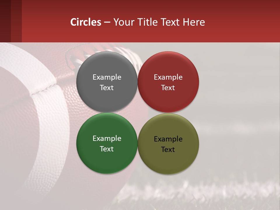A Football Sitting On Top Of A Field PowerPoint Template