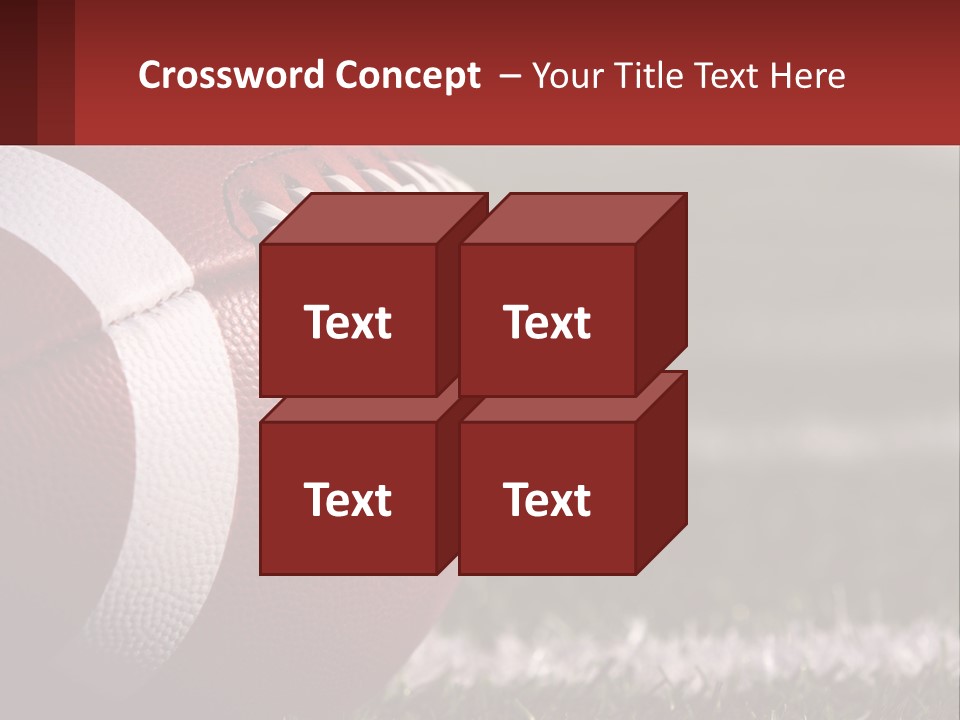 A Football Sitting On Top Of A Field PowerPoint Template
