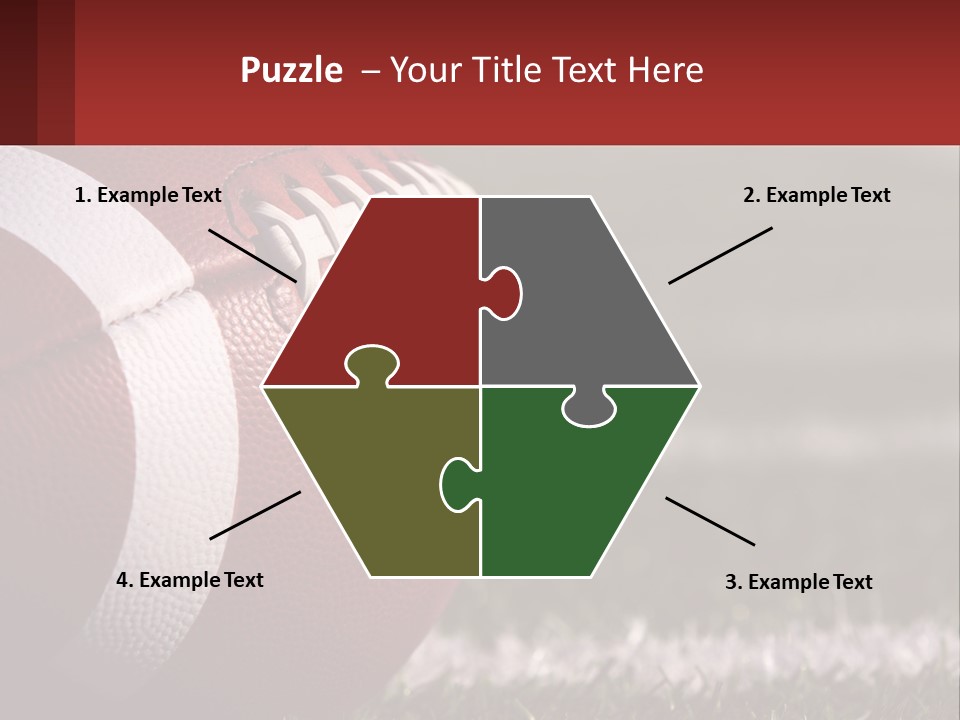 A Football Sitting On Top Of A Field PowerPoint Template