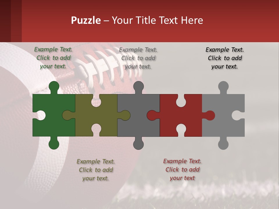 A Football Sitting On Top Of A Field PowerPoint Template