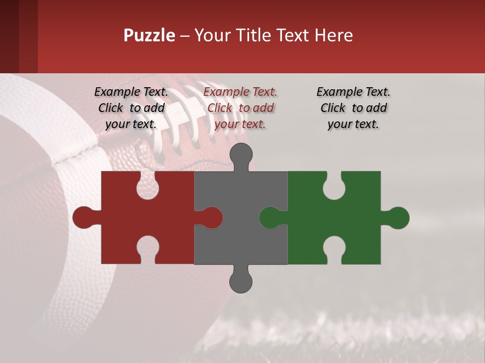 A Football Sitting On Top Of A Field PowerPoint Template