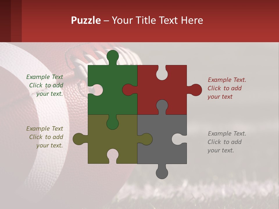 A Football Sitting On Top Of A Field PowerPoint Template