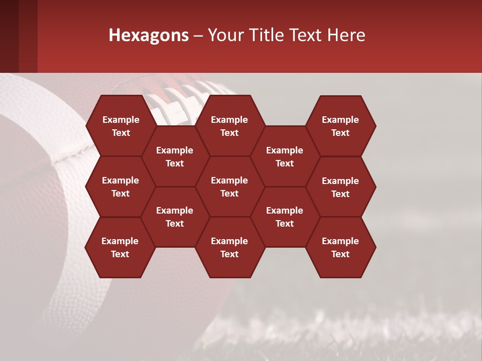 A Football Sitting On Top Of A Field PowerPoint Template