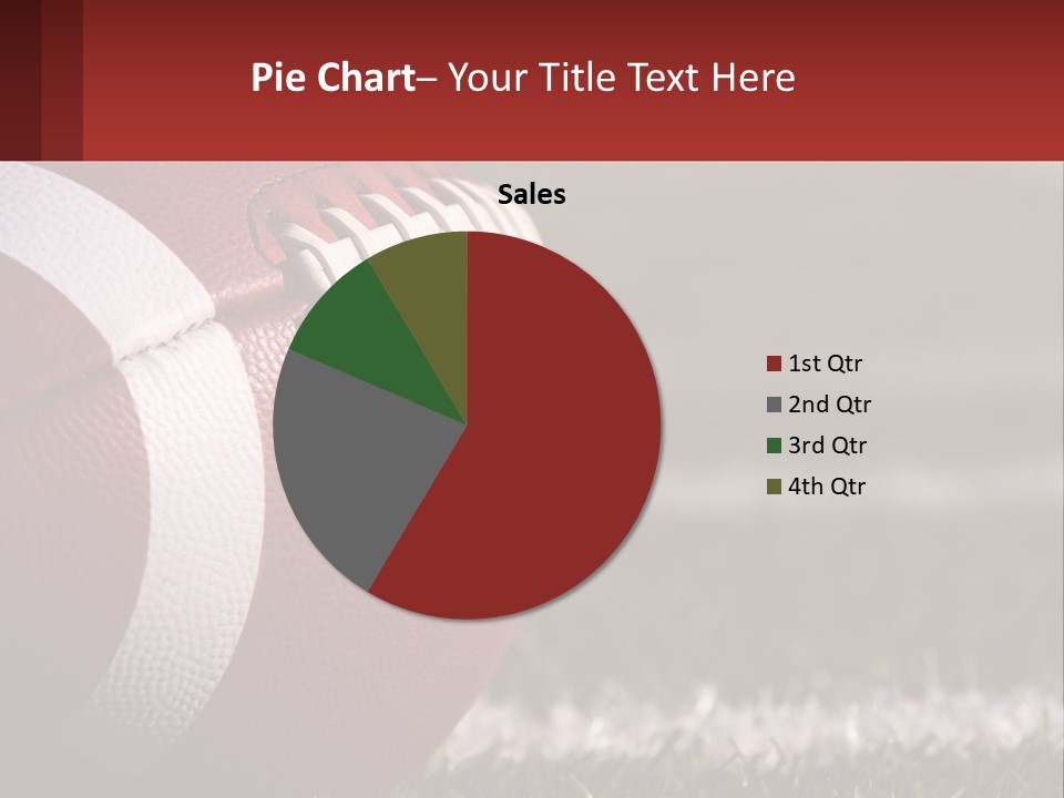 A Football Sitting On Top Of A Field PowerPoint Template