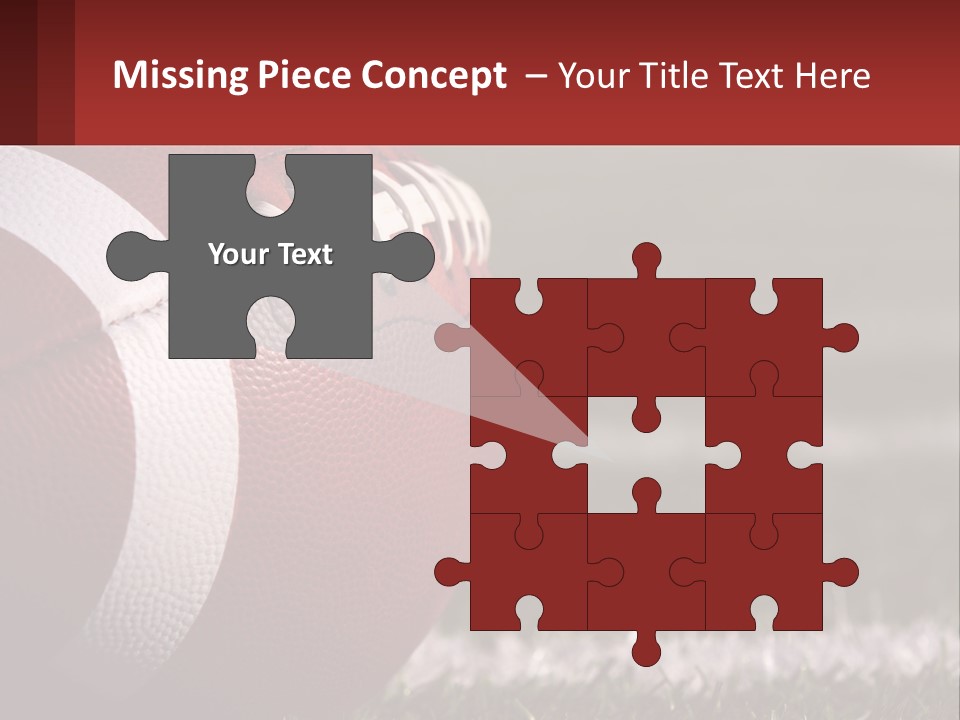A Football Sitting On Top Of A Field PowerPoint Template