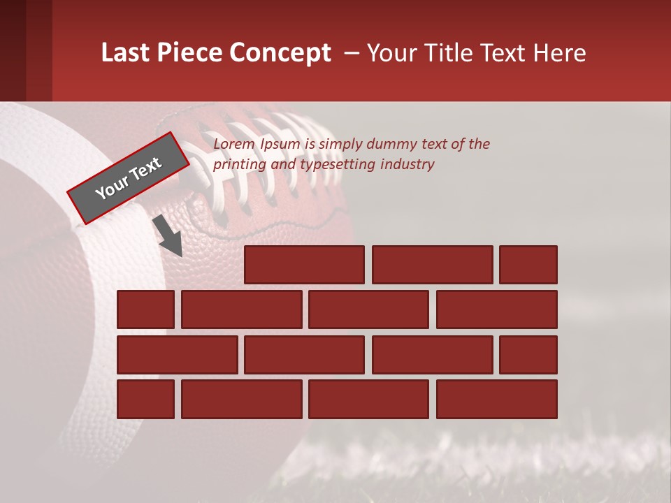 A Football Sitting On Top Of A Field PowerPoint Template