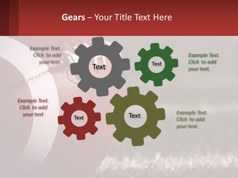 A Football Sitting On Top Of A Field PowerPoint Template