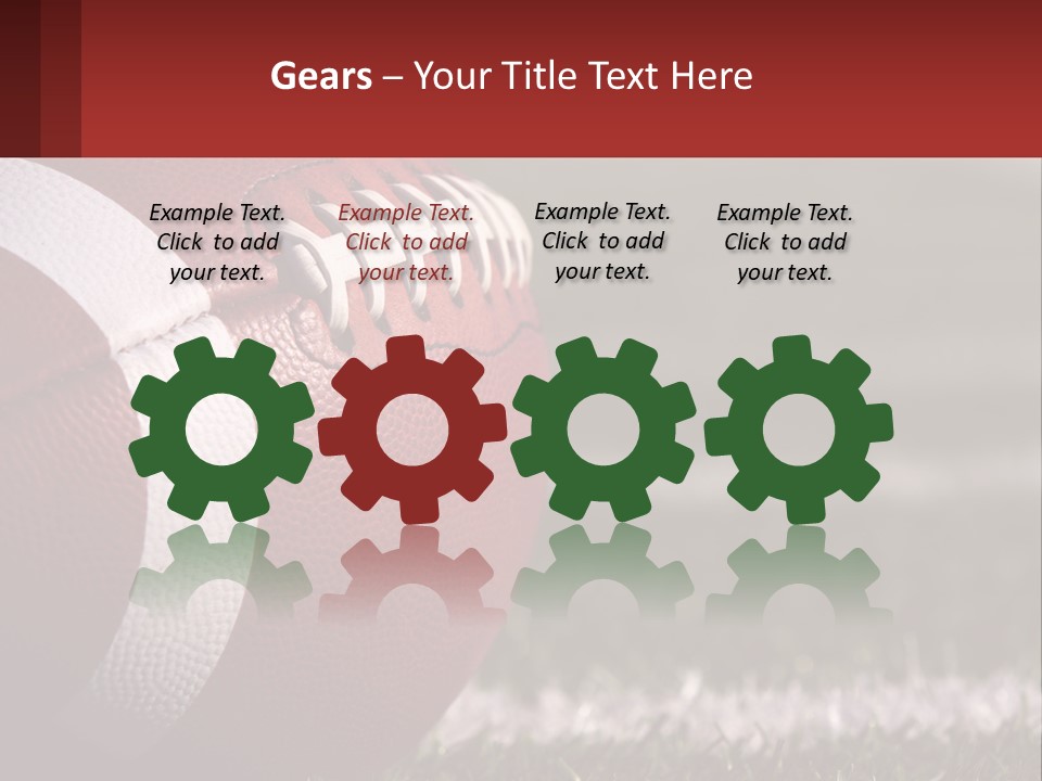 A Football Sitting On Top Of A Field PowerPoint Template