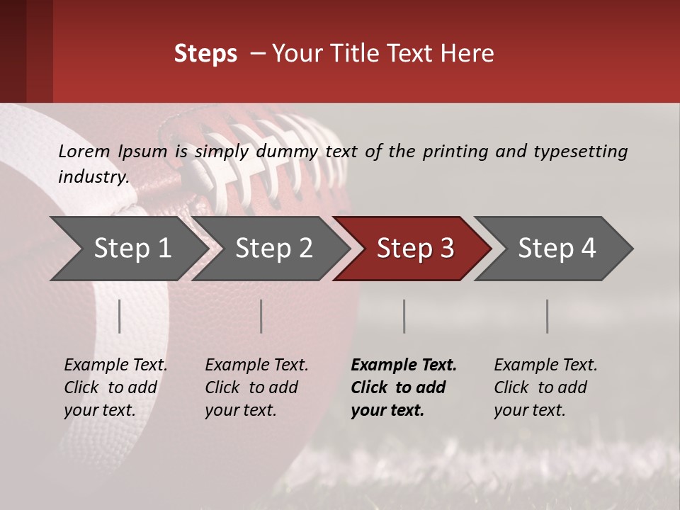 A Football Sitting On Top Of A Field PowerPoint Template