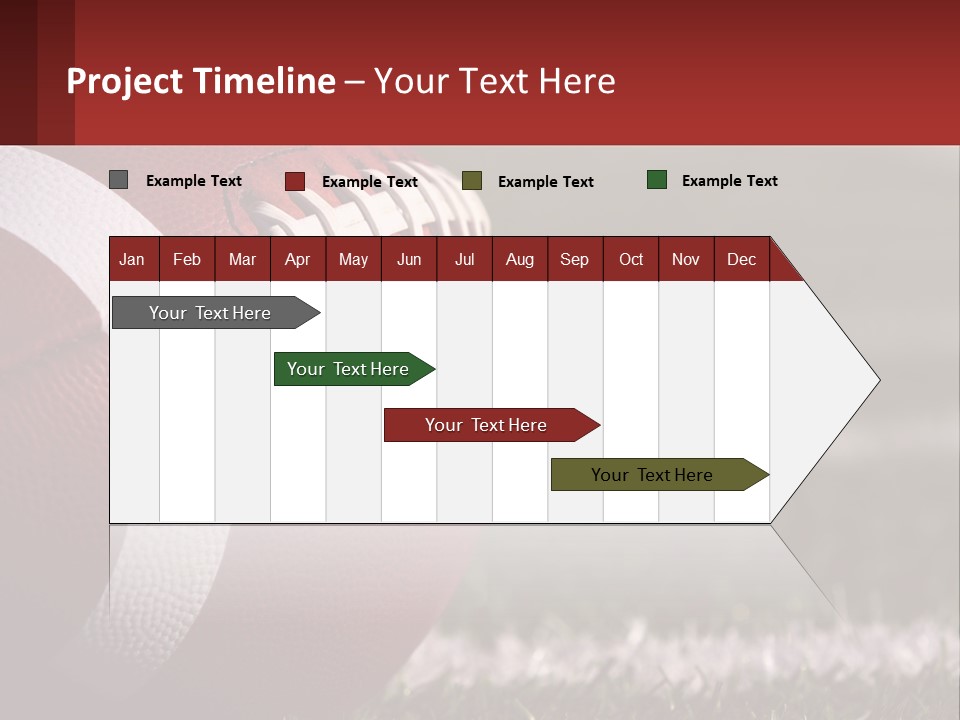 A Football Sitting On Top Of A Field PowerPoint Template