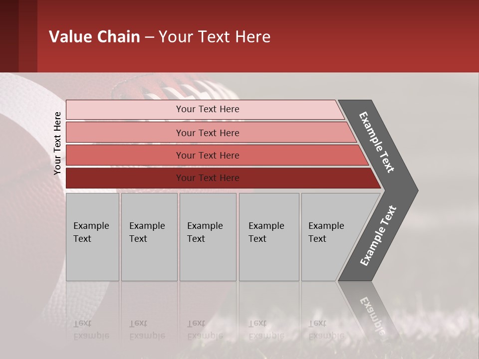 A Football Sitting On Top Of A Field PowerPoint Template
