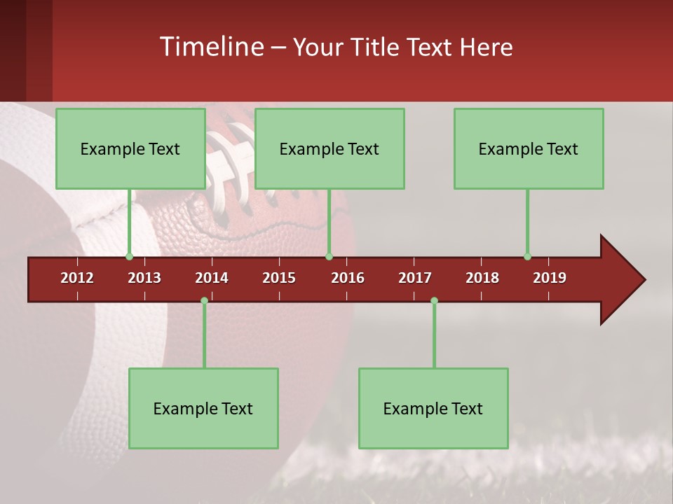 A Football Sitting On Top Of A Field PowerPoint Template