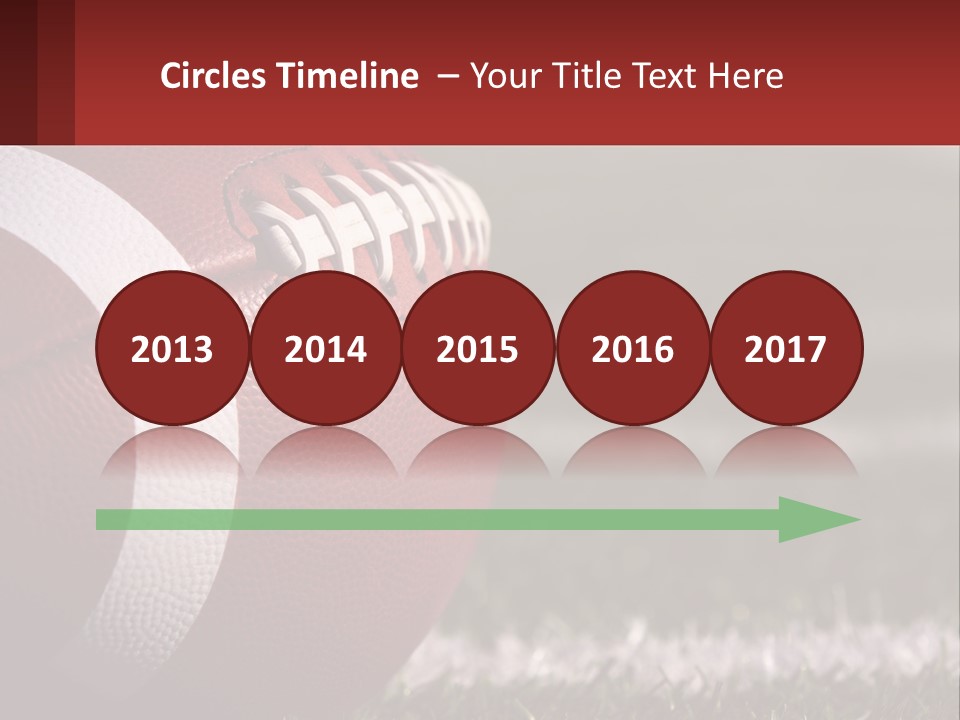 A Football Sitting On Top Of A Field PowerPoint Template