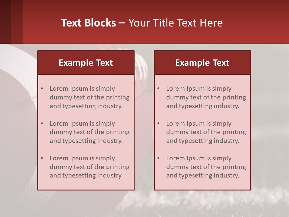 A Football Sitting On Top Of A Field PowerPoint Template