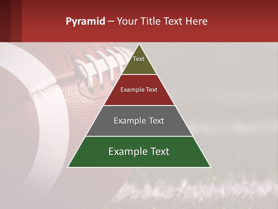 A Football Sitting On Top Of A Field PowerPoint Template