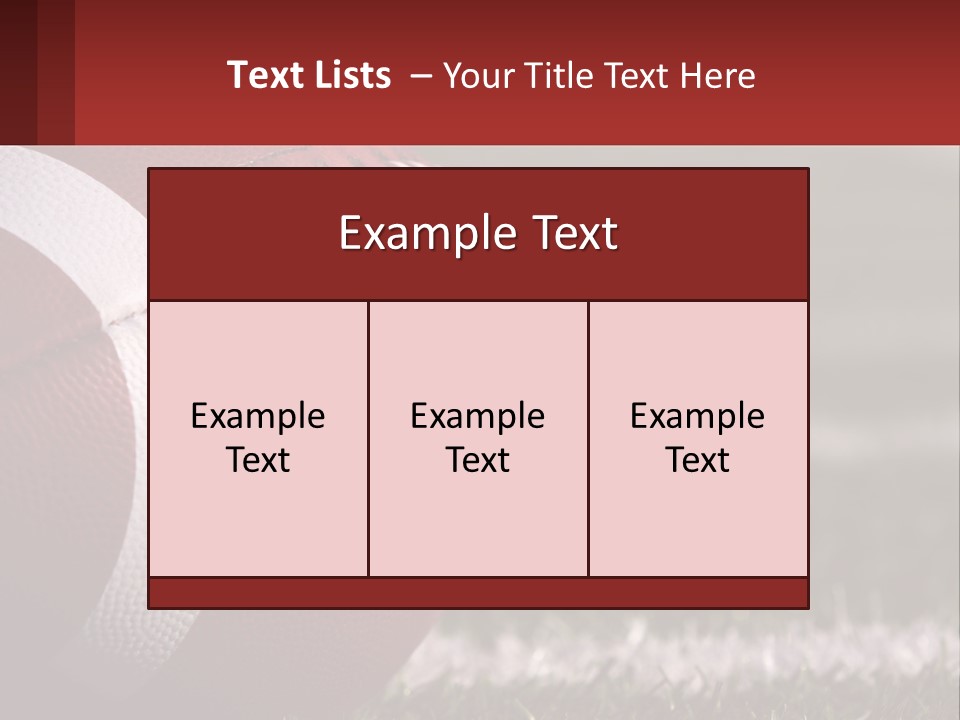 A Football Sitting On Top Of A Field PowerPoint Template