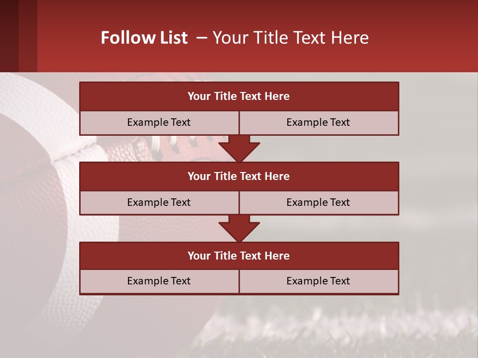A Football Sitting On Top Of A Field PowerPoint Template