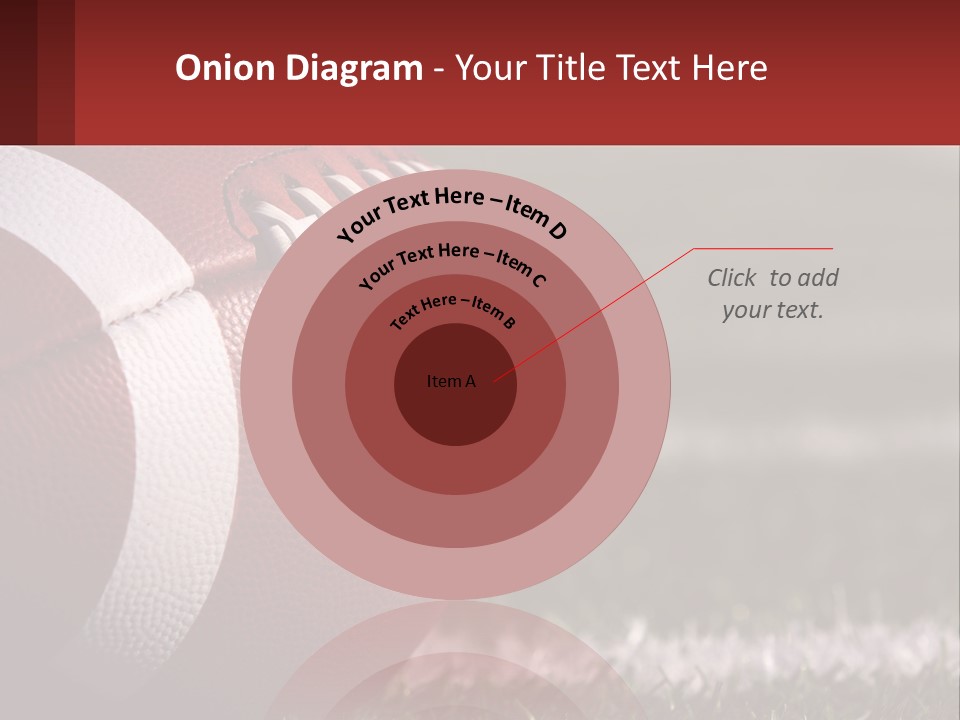 A Football Sitting On Top Of A Field PowerPoint Template