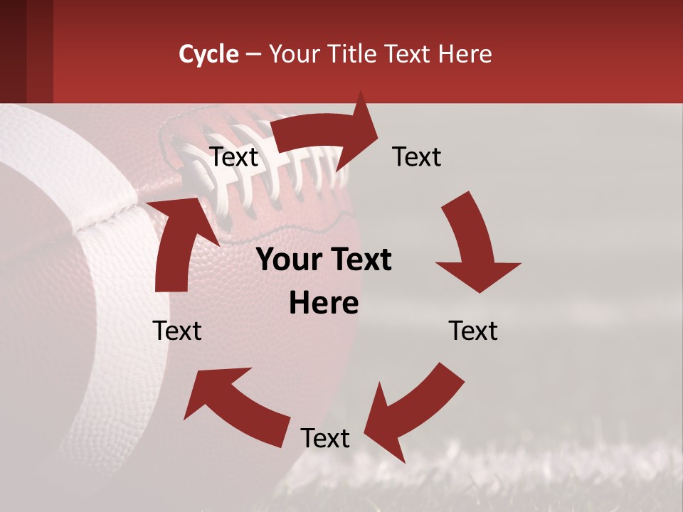 A Football Sitting On Top Of A Field PowerPoint Template