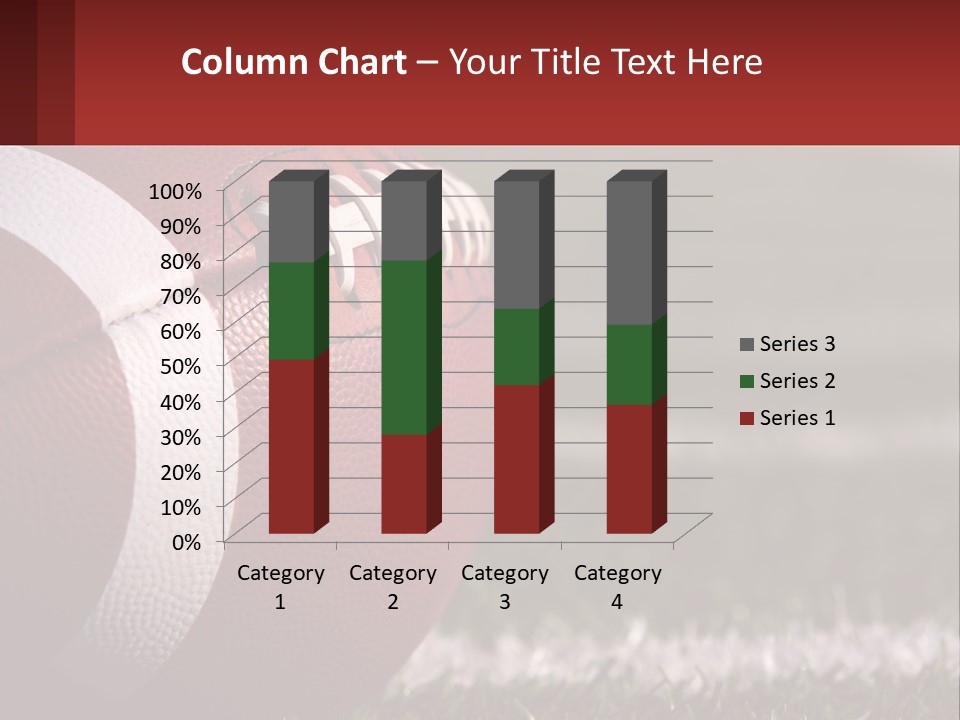 A Football Sitting On Top Of A Field PowerPoint Template