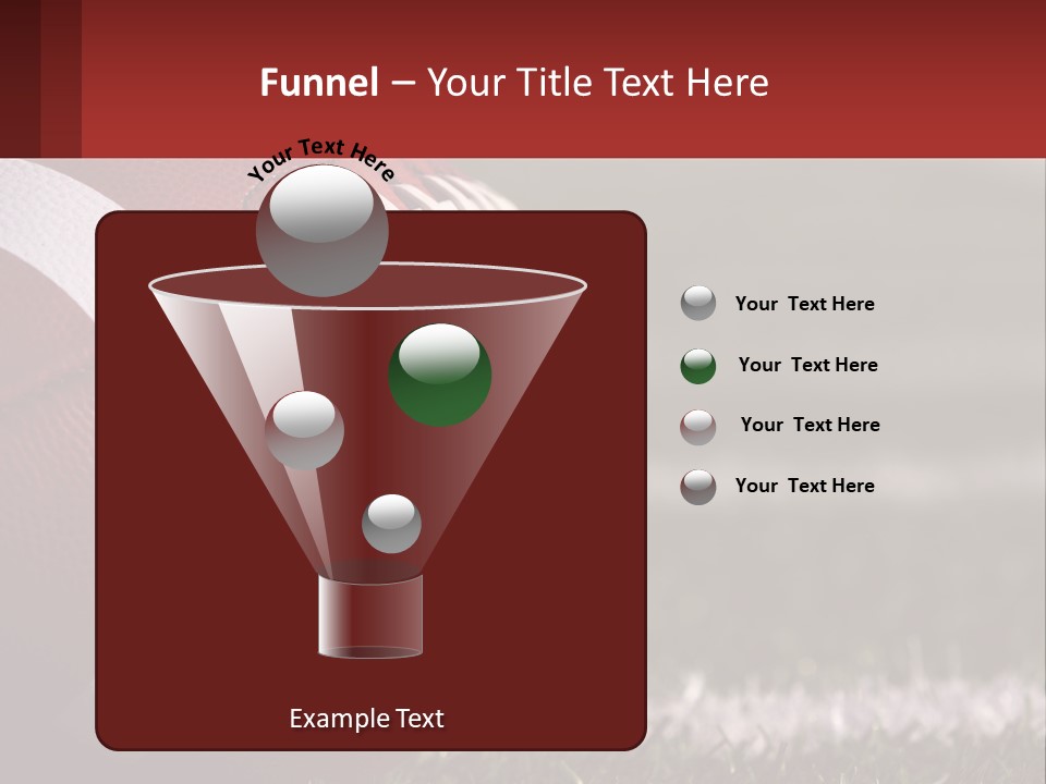 A Football Sitting On Top Of A Field PowerPoint Template