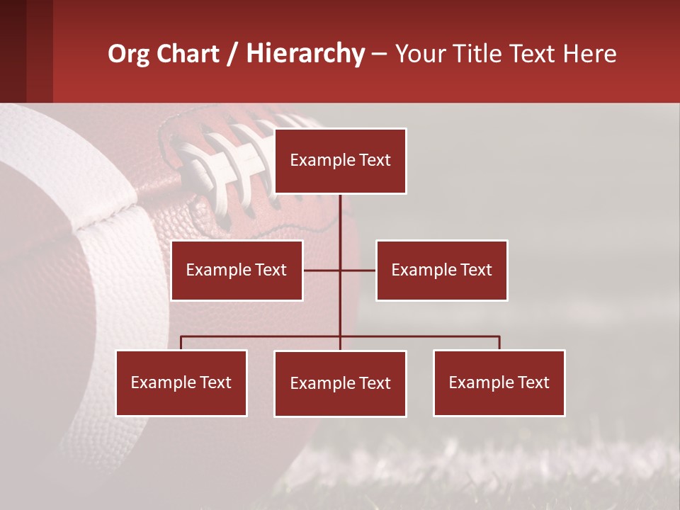 A Football Sitting On Top Of A Field PowerPoint Template