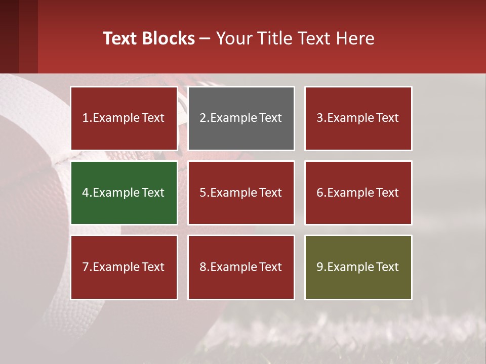 A Football Sitting On Top Of A Field PowerPoint Template