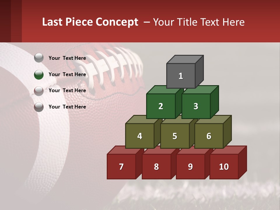 A Football Sitting On Top Of A Field PowerPoint Template