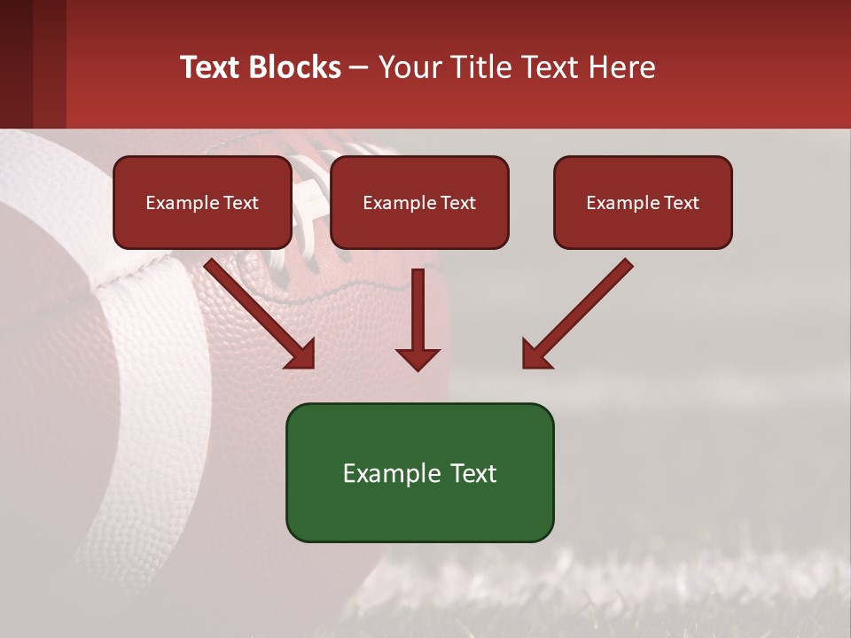 A Football Sitting On Top Of A Field PowerPoint Template