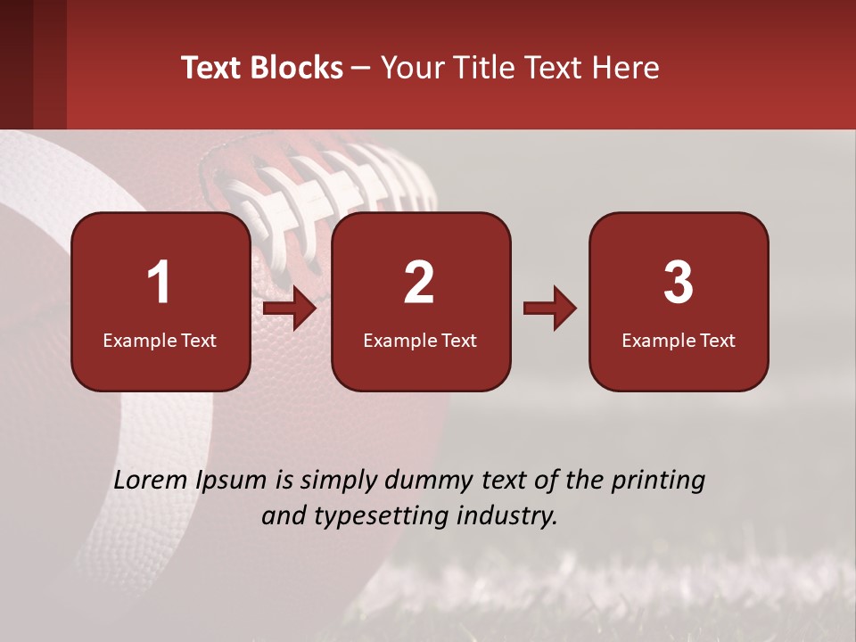 A Football Sitting On Top Of A Field PowerPoint Template