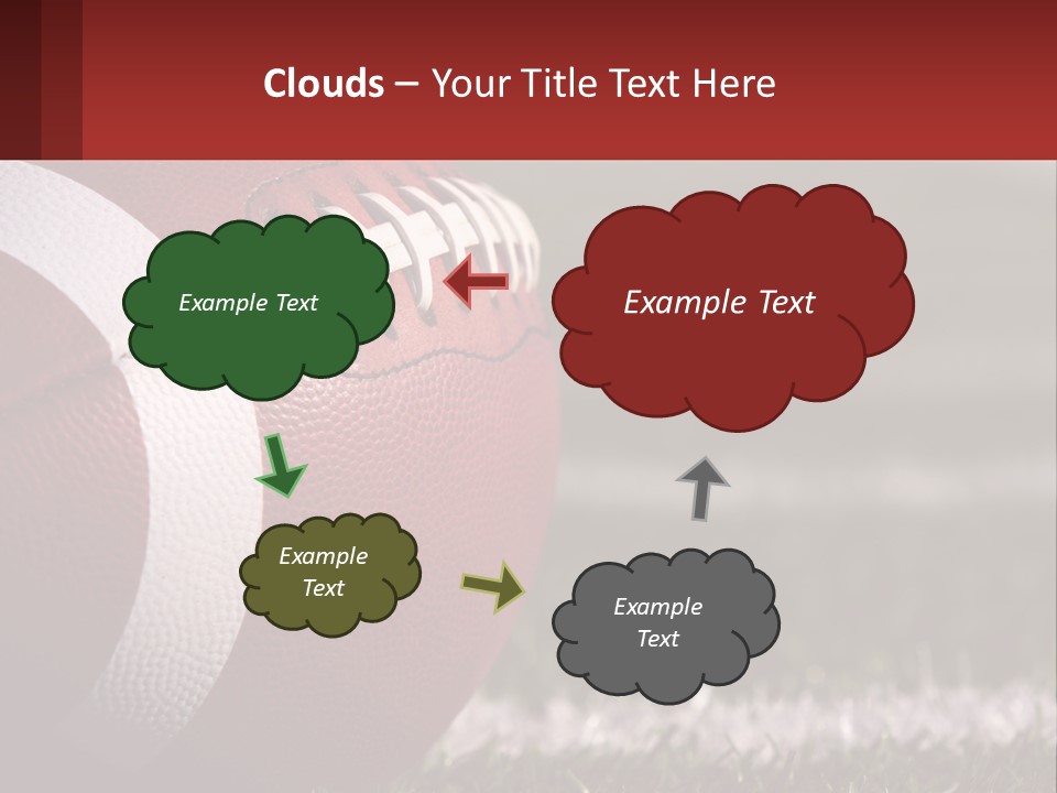A Football Sitting On Top Of A Field PowerPoint Template
