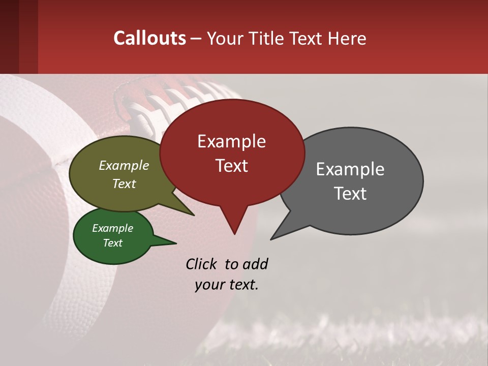 A Football Sitting On Top Of A Field PowerPoint Template