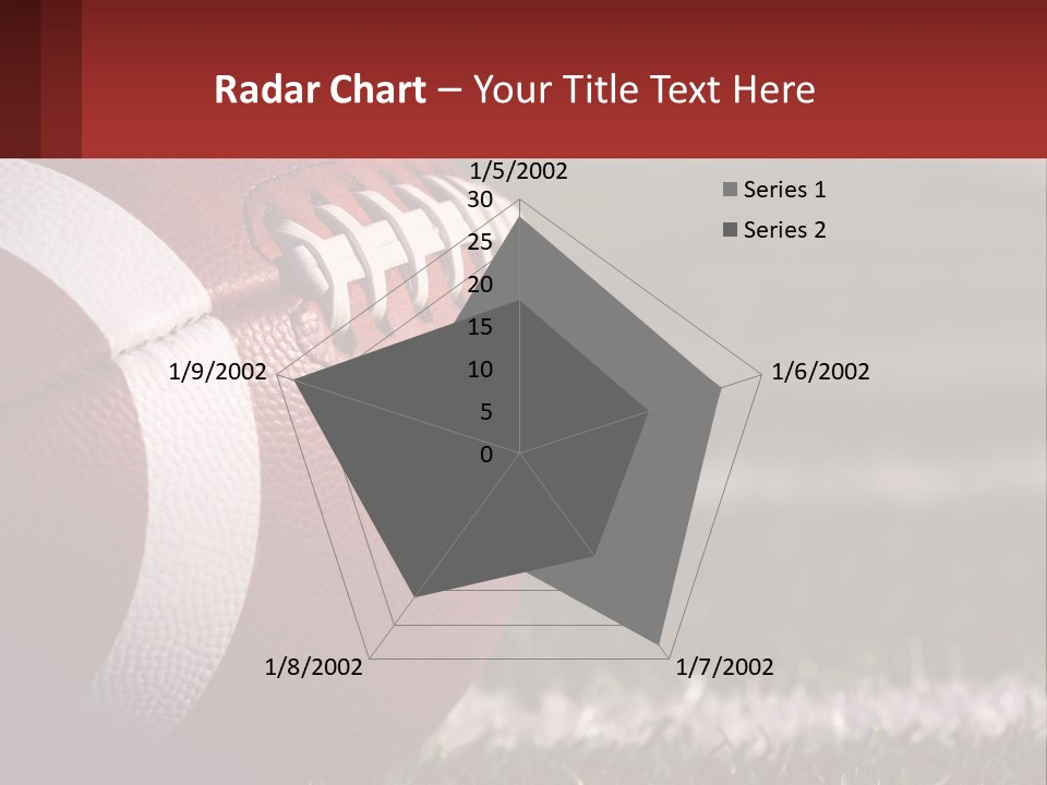 A Football Sitting On Top Of A Field PowerPoint Template