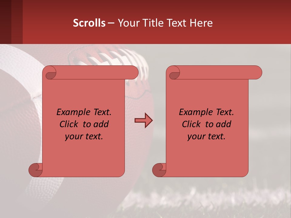A Football Sitting On Top Of A Field PowerPoint Template