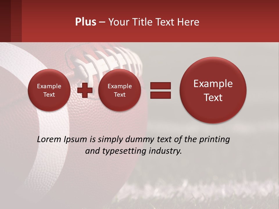 A Football Sitting On Top Of A Field PowerPoint Template