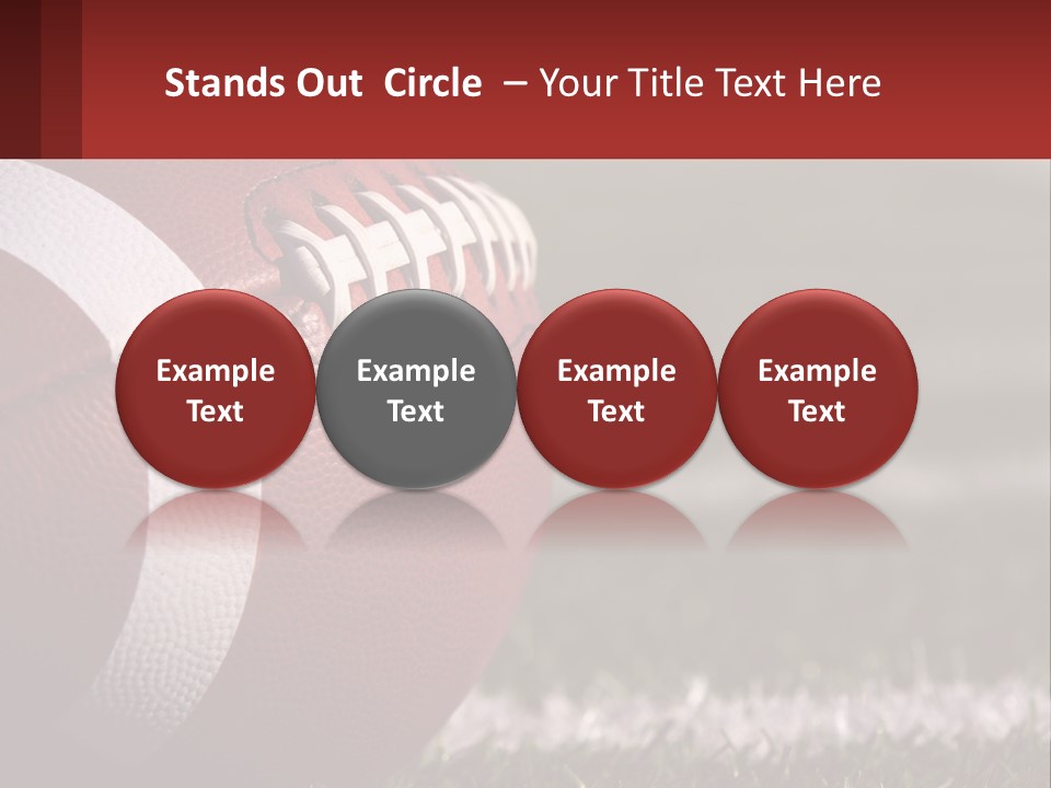 A Football Sitting On Top Of A Field PowerPoint Template