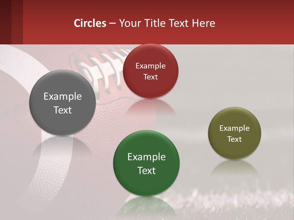 A Football Sitting On Top Of A Field PowerPoint Template