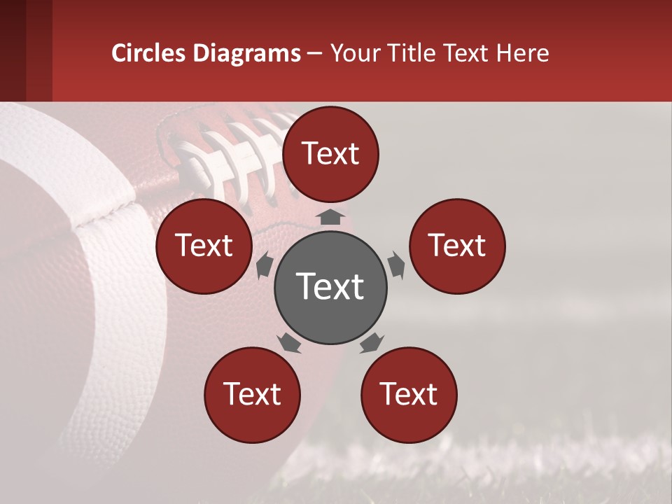 A Football Sitting On Top Of A Field PowerPoint Template