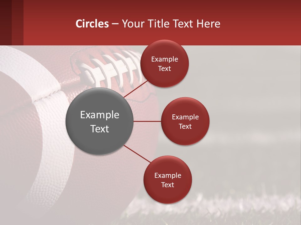A Football Sitting On Top Of A Field PowerPoint Template