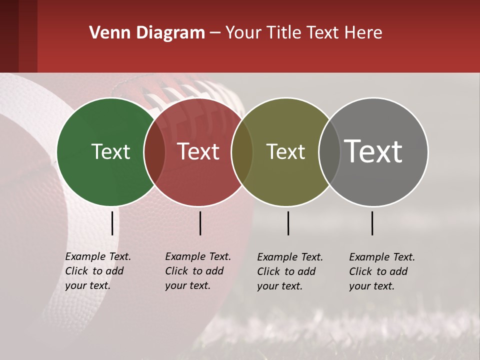 A Football Sitting On Top Of A Field PowerPoint Template