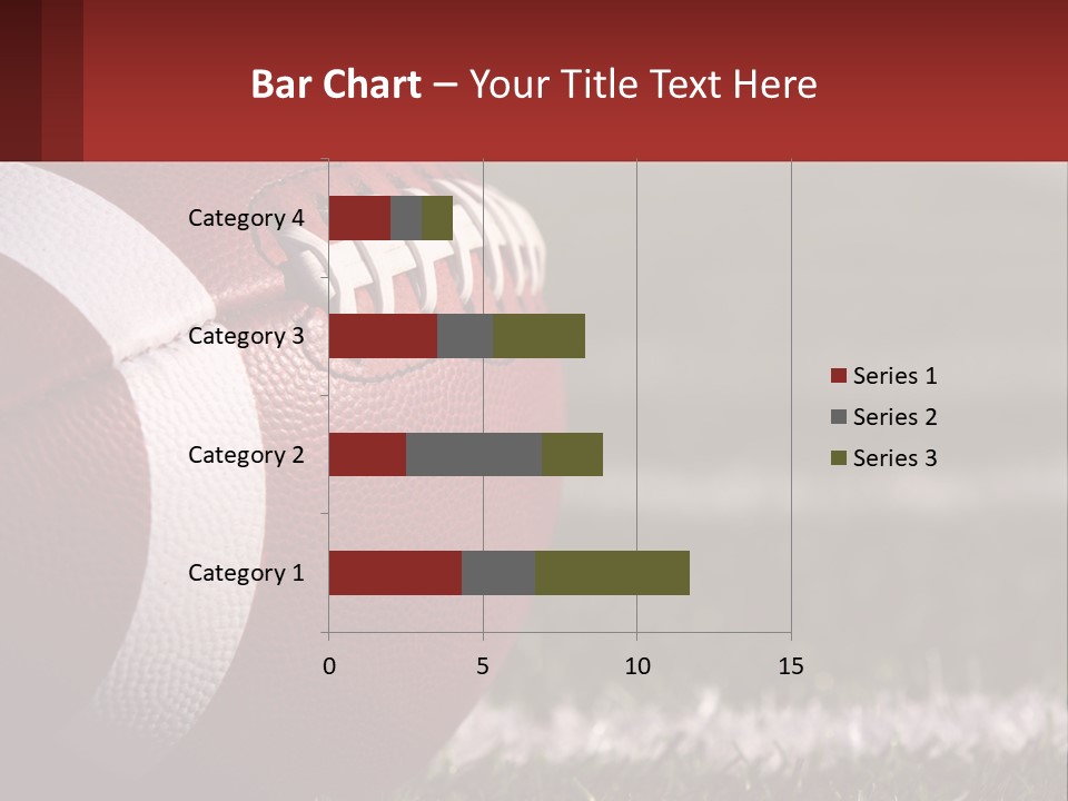 A Football Sitting On Top Of A Field PowerPoint Template