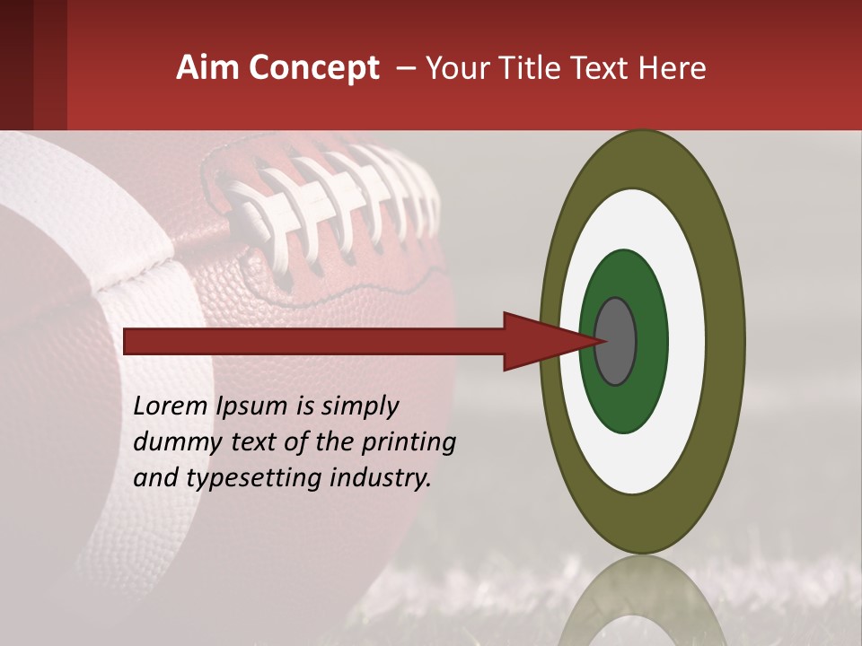 A Football Sitting On Top Of A Field PowerPoint Template