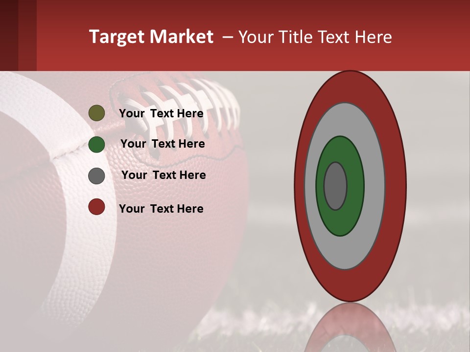 A Football Sitting On Top Of A Field PowerPoint Template