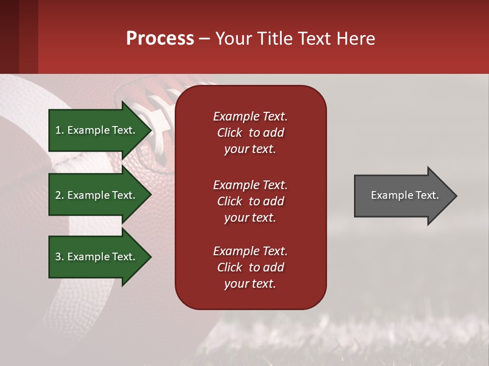 A Football Sitting On Top Of A Field PowerPoint Template