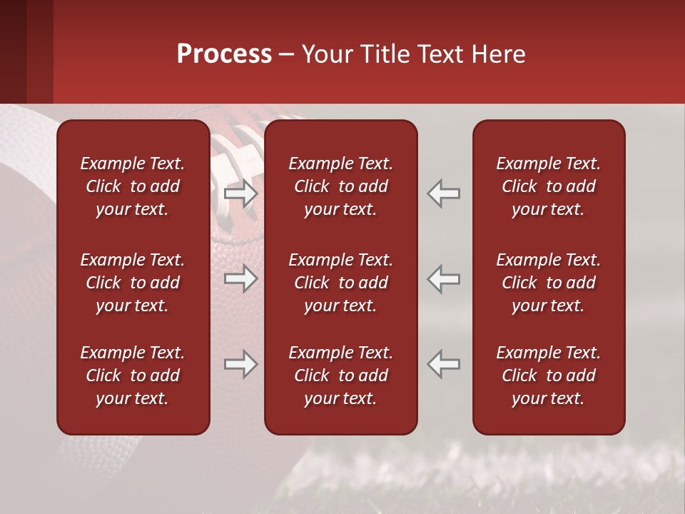 A Football Sitting On Top Of A Field PowerPoint Template