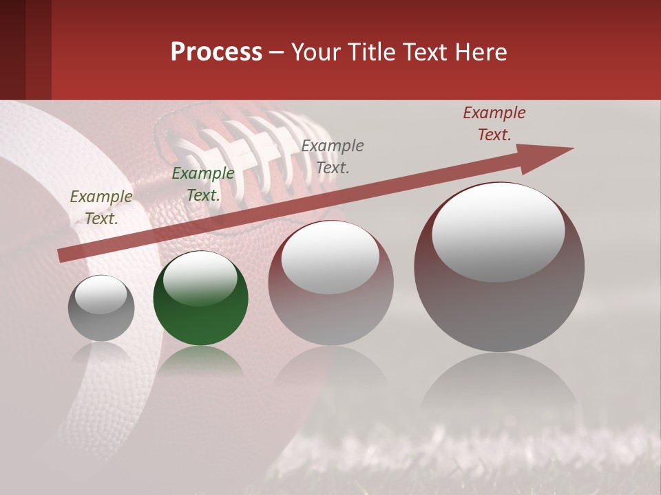 A Football Sitting On Top Of A Field PowerPoint Template
